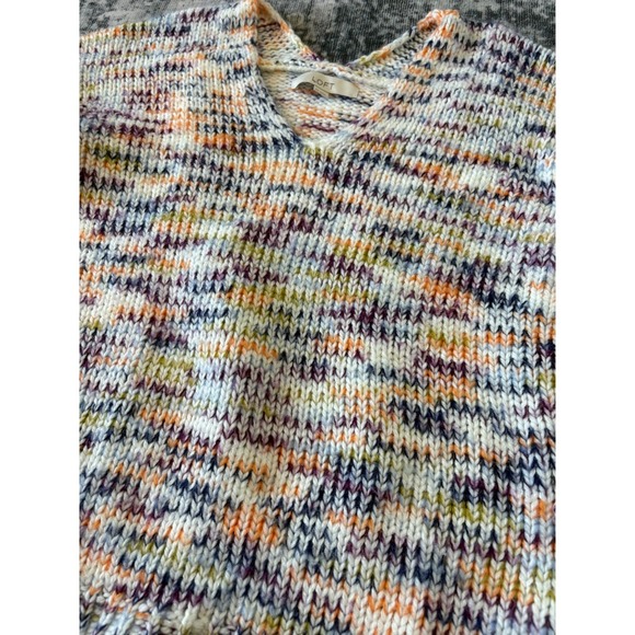 LOFT Sweater XS Knit V Neck Multicolor Pullover Cozy Casual Womenswear - Picture 5 of 5